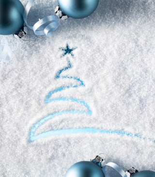 Snowy Christmas Tree - Fondos de pantalla gratis para Nokia Asha 308
