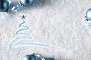 Snowy Christmas Tree Wallpaper for Android, iPhone and iPad