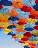 Das Umbrellas In Sky Wallpaper 128x160