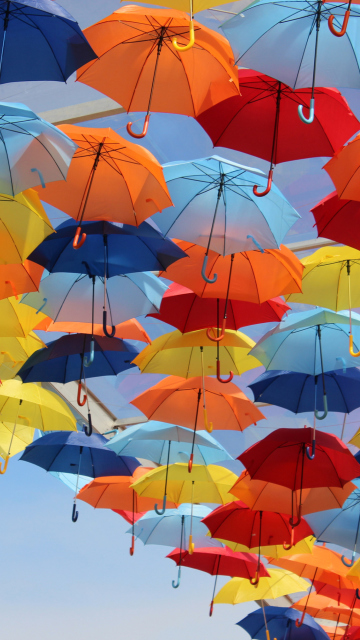 Das Umbrellas In Sky Wallpaper 360x640