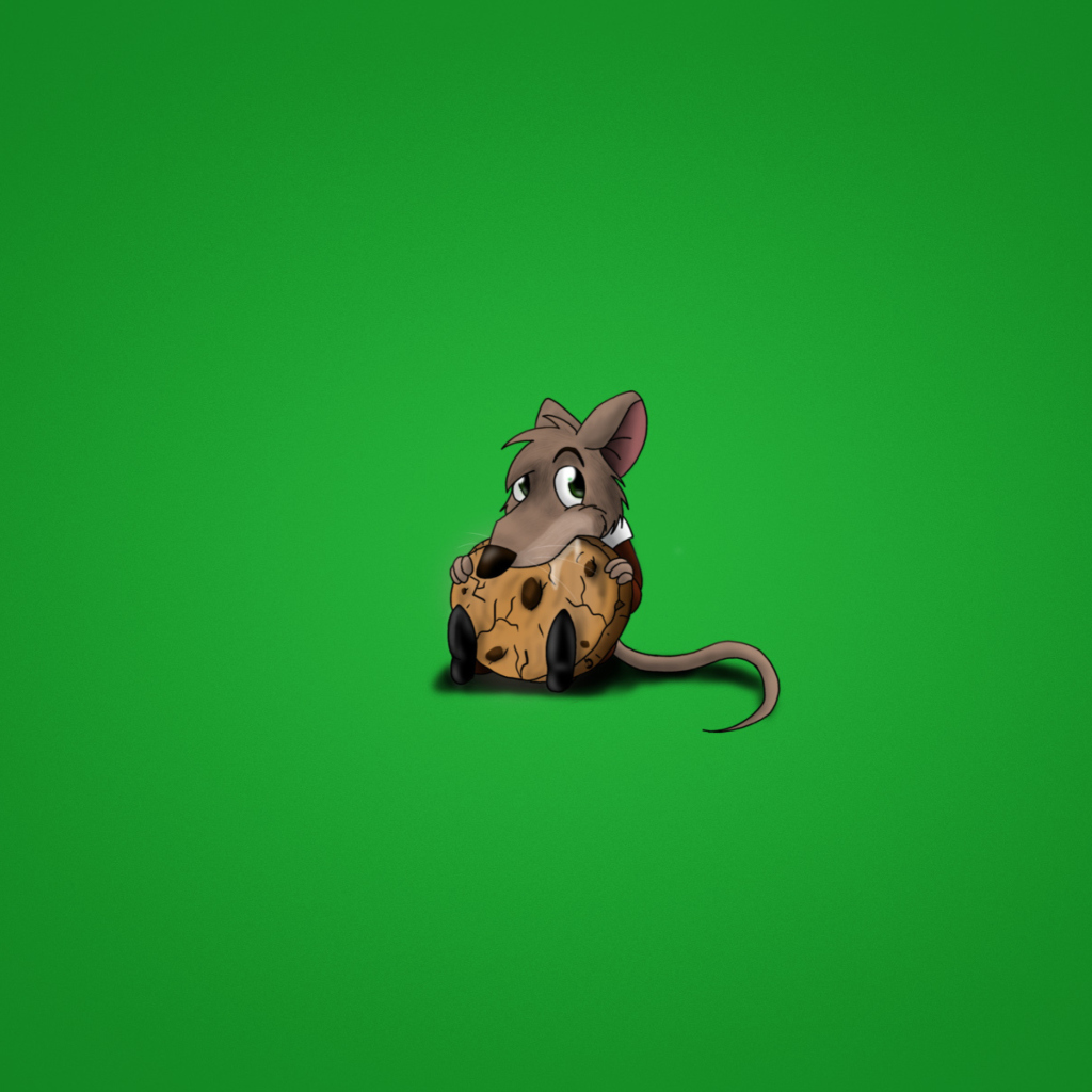 Little Mouse With Cookie wallpaper 1024x1024