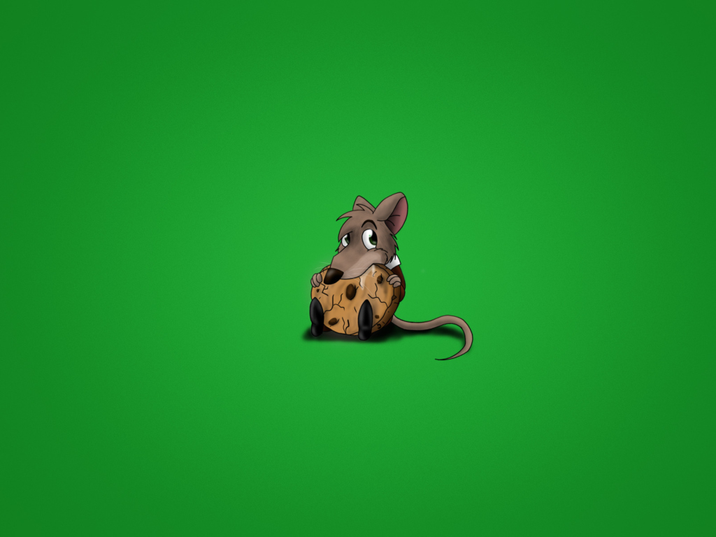 Das Little Mouse With Cookie Wallpaper 1024x768