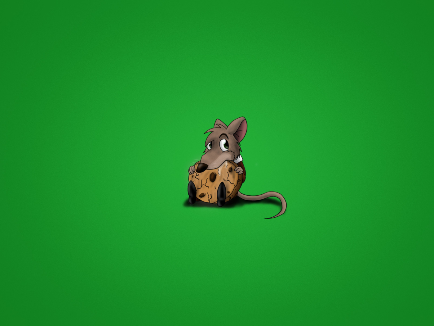 Fondo de pantalla Little Mouse With Cookie 1400x1050