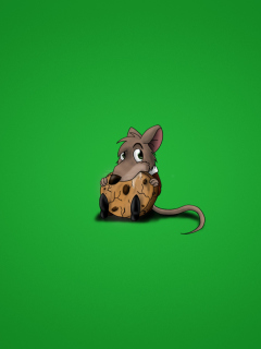 Обои Little Mouse With Cookie 240x320
