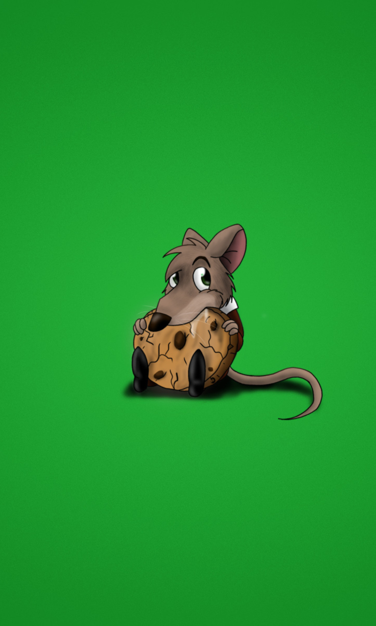 Little Mouse With Cookie wallpaper 768x1280