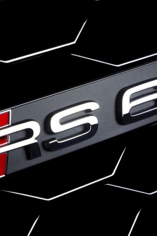 Das Audi RS6 Badge Wallpaper 320x480