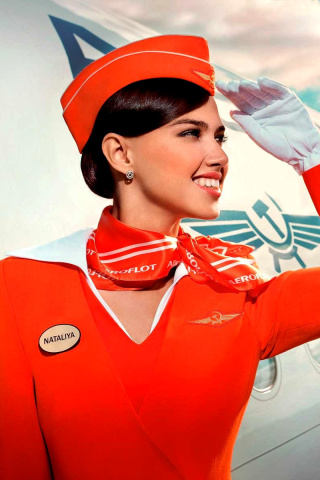 Screenshot №1 pro téma Aeroflot Air Hostess 320x480