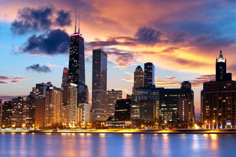 Fondo de pantalla Illinois, Chicago 480x320