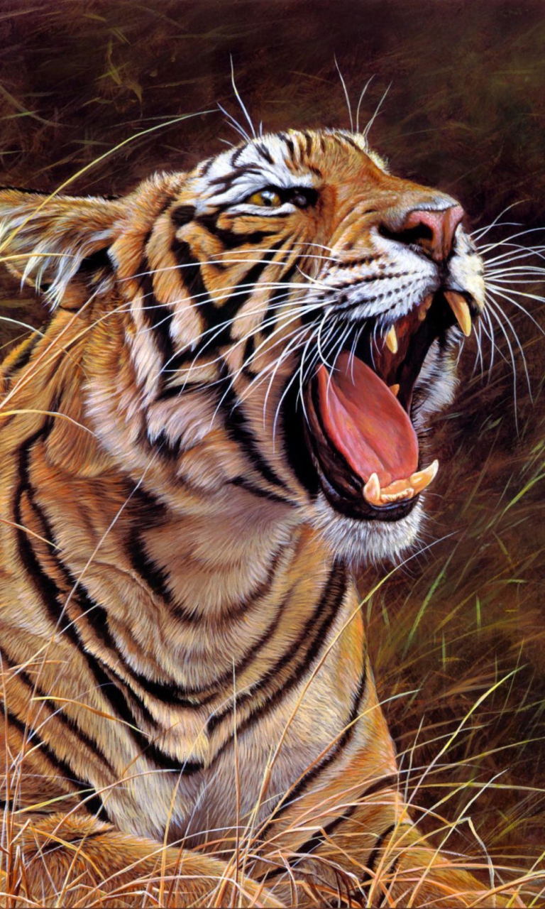 Screenshot №1 pro téma Tiger In The Grass 768x1280