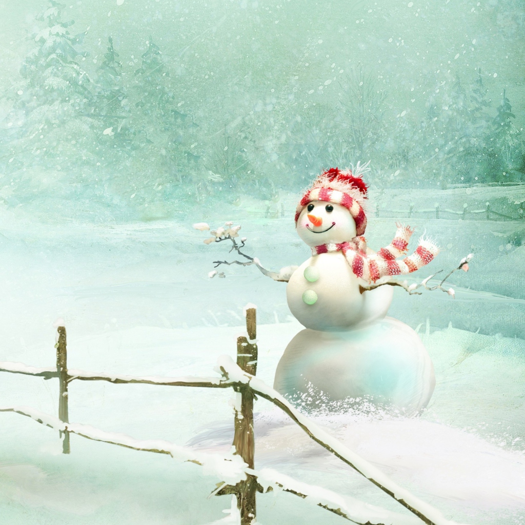 Sfondi Happy Snowman 1024x1024