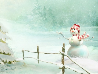 Screenshot №1 pro téma Happy Snowman 320x240