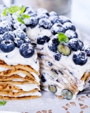 Blueberry And Cream Cake wallpaper 128x160