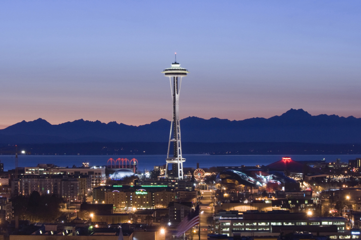 Space Needle and Seattle Center wallpaper