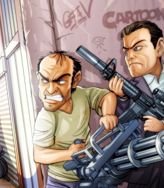 GTA Cartoon - Obrázkek zdarma pro 240x400