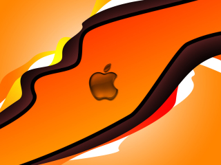 Das Orange Apple Wallpaper 320x240