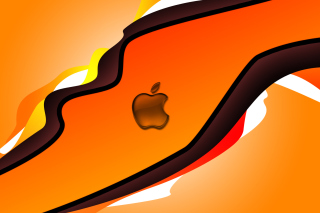 Kostenloses Orange Apple Wallpaper für Android, iPhone und iPad