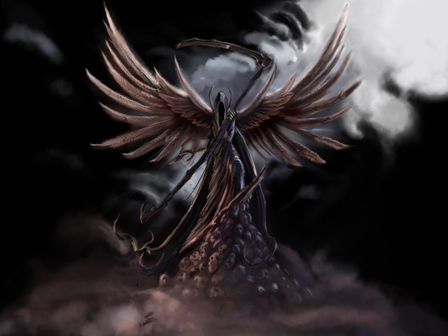 Screenshot №1 pro téma Grim Black Angel 640x480