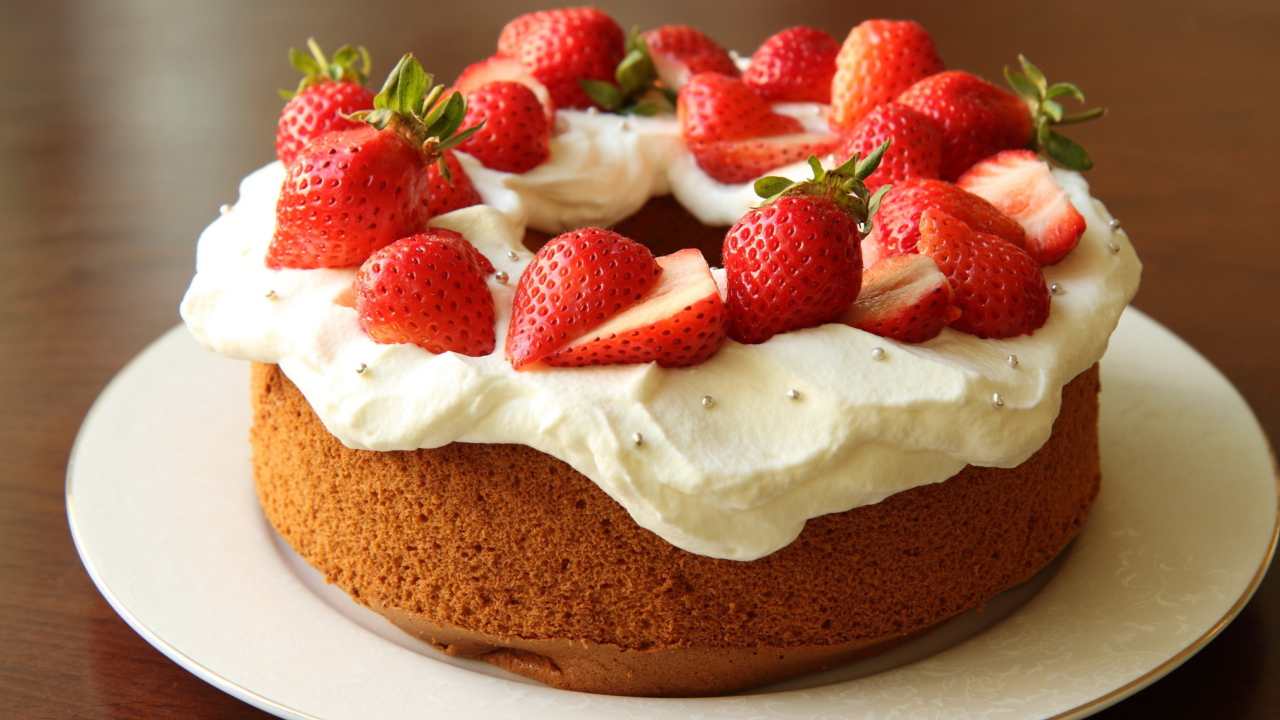 Sfondi Strawberry Cake 1280x720