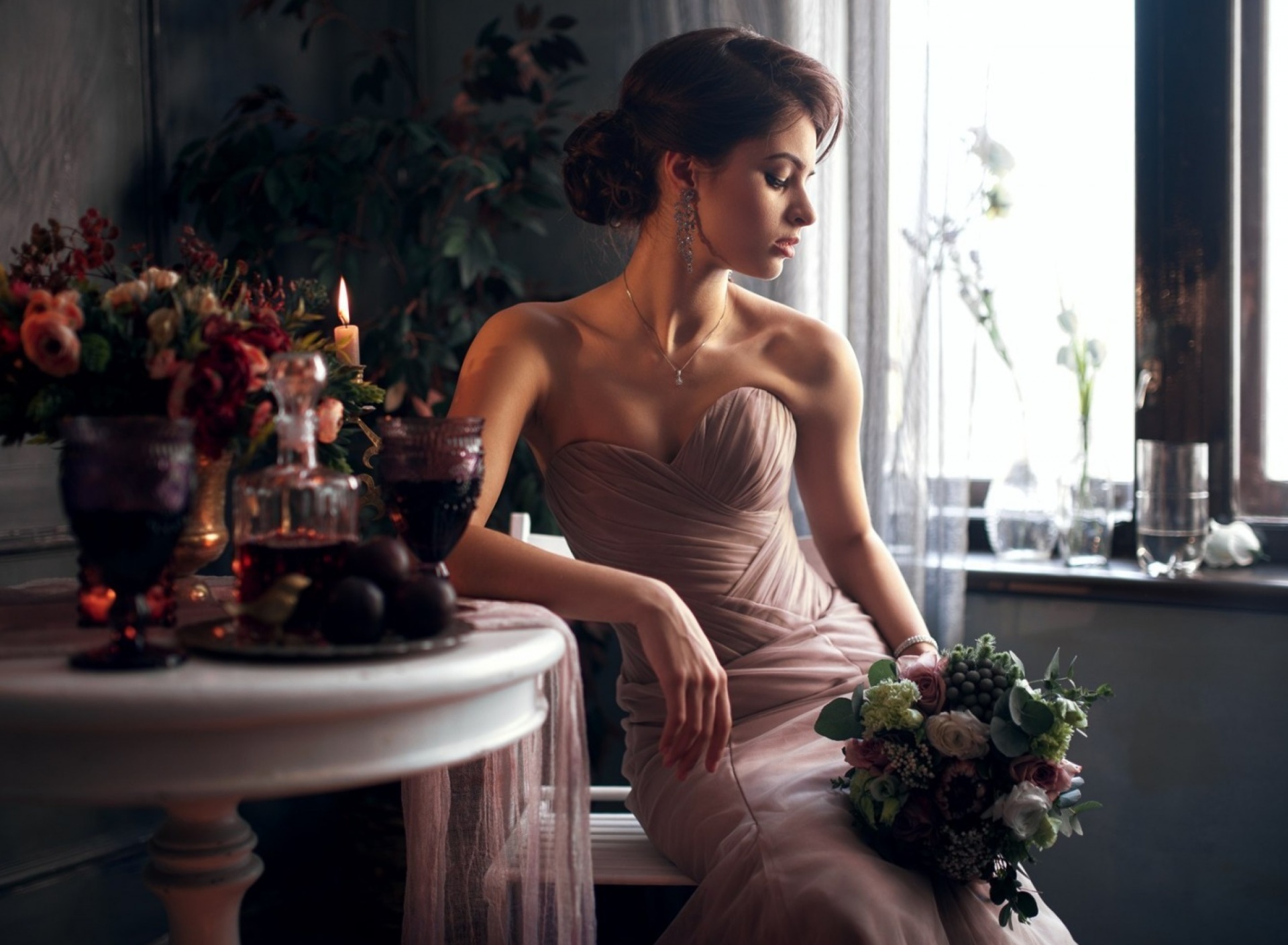 Обои Model before Wedding 1920x1408