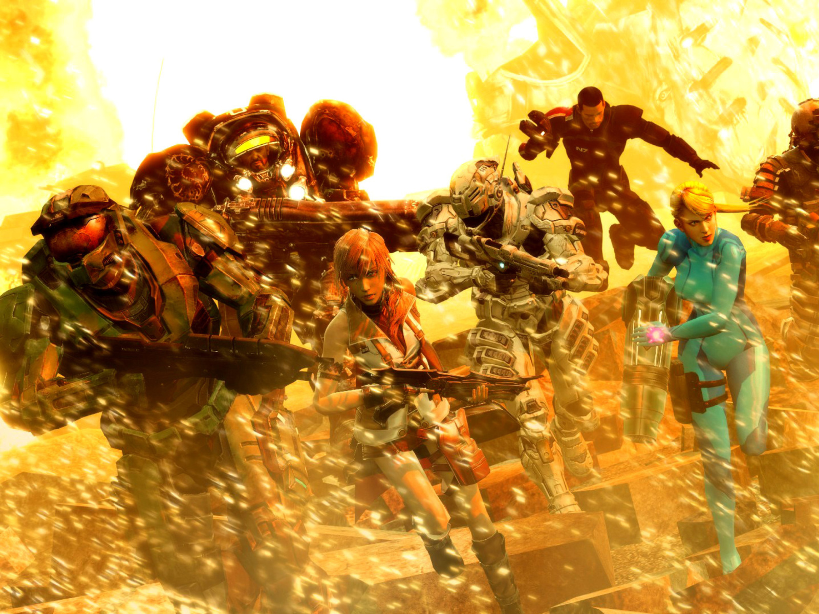 Screenshot №1 pro téma Mass effect, Shepard, Halo, Final fantasy 13, Dead space Characters 1600x1200