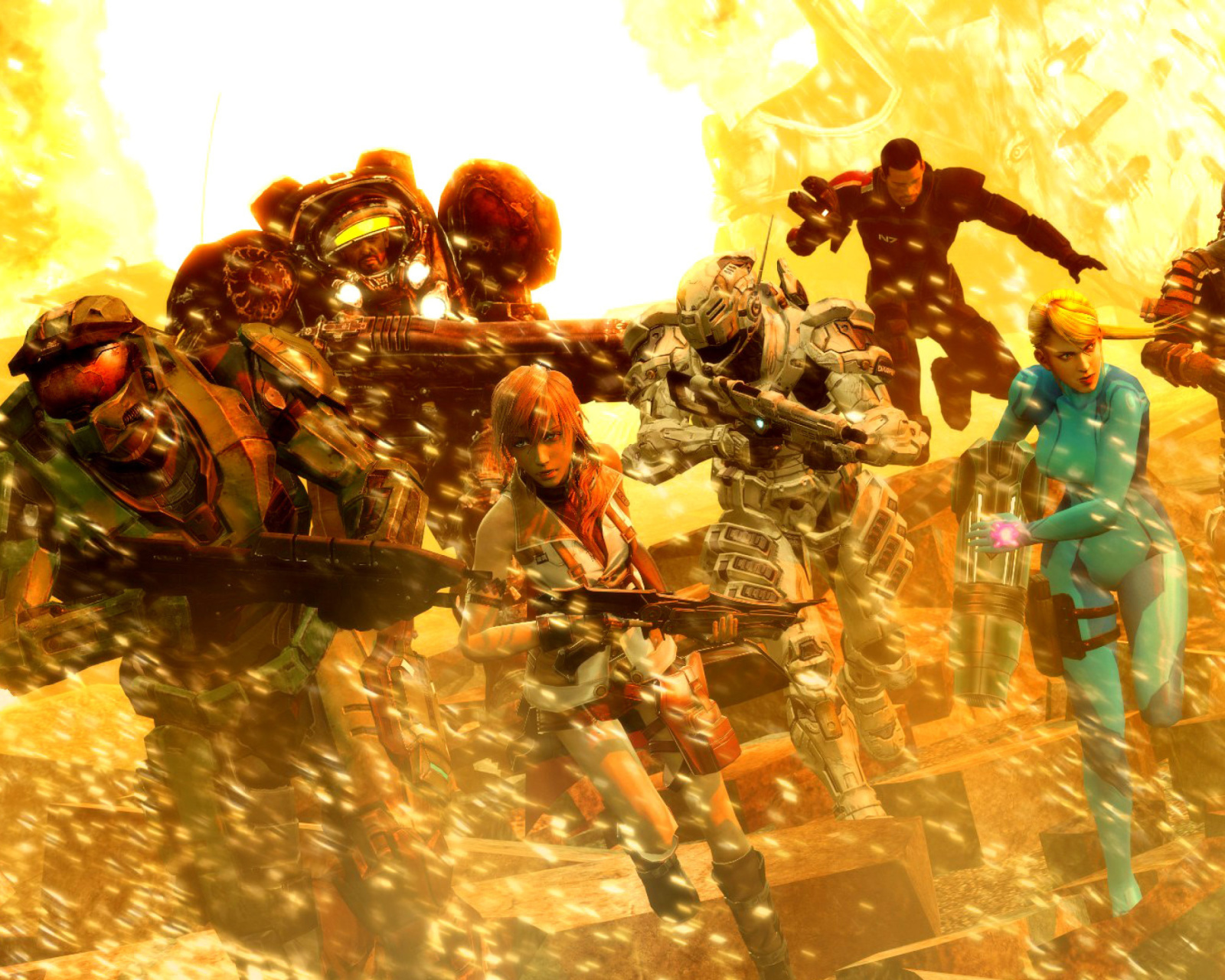 Mass effect, Shepard, Halo, Final fantasy 13, Dead space Characters wallpaper 1600x1280