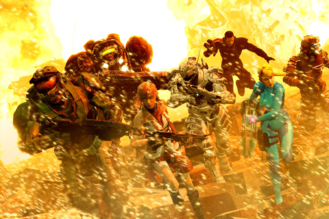 Screenshot №1 pro téma Mass effect, Shepard, Halo, Final fantasy 13, Dead space Characters 480x320