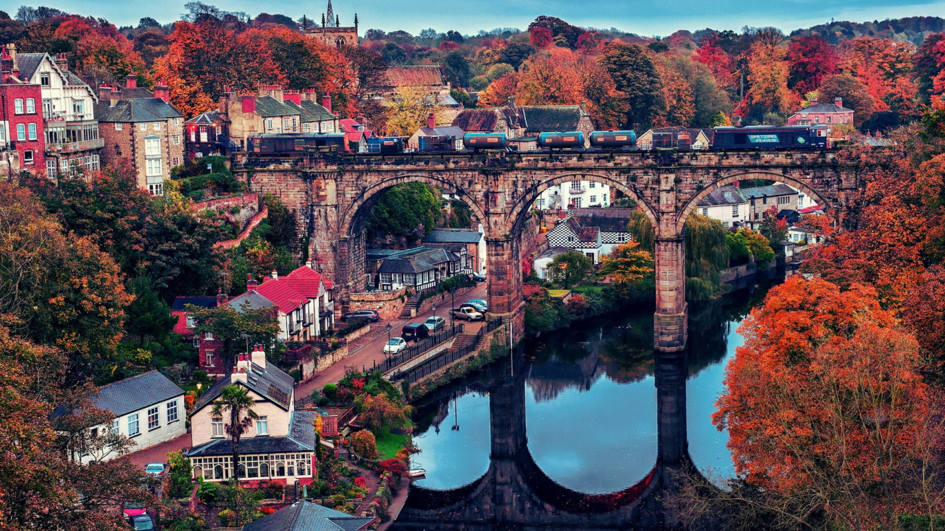 Das Knaresborough In North Yorkshire Wallpaper 1366x768