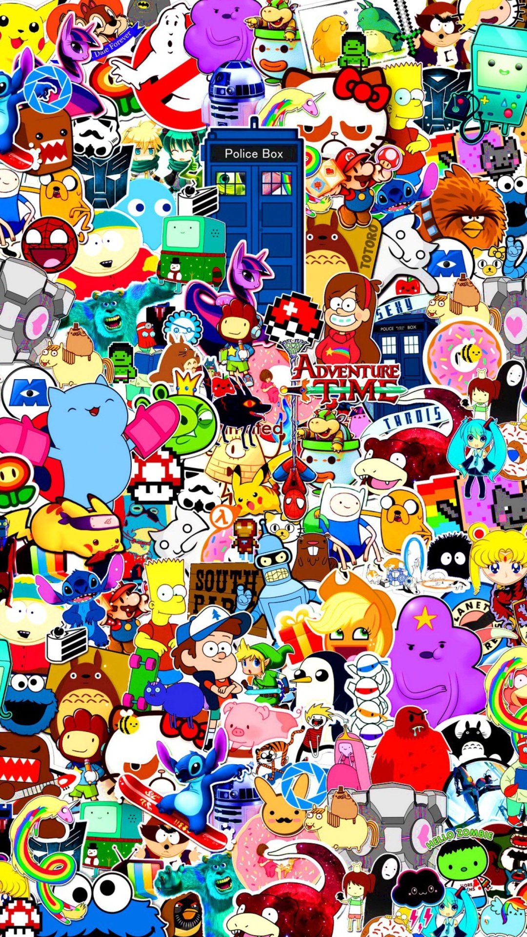 Cartoon Stickers wallpaper 1080x1920