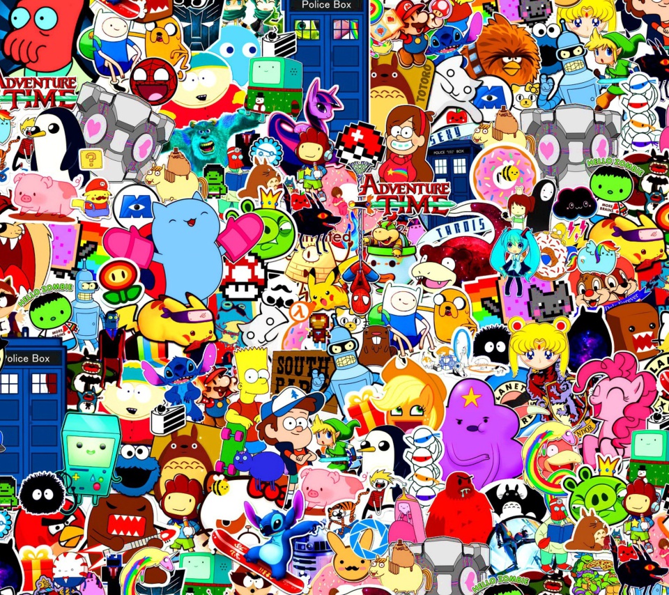 Cartoon Stickers wallpaper 960x854