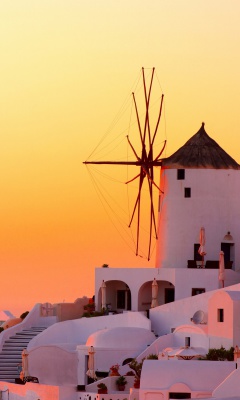 Screenshot №1 pro téma Greece Oia City on Santorini 240x400
