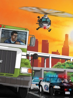 Grand Theft Auto 5 Los Santos Fight wallpaper 240x320