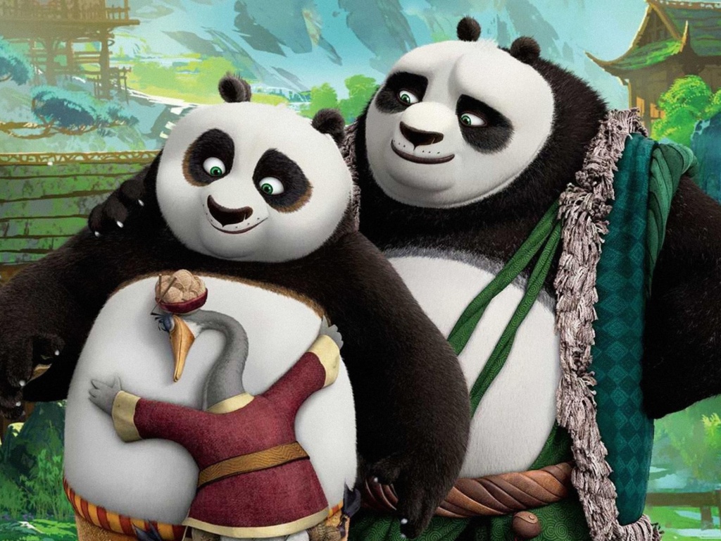 Das Kung Fu Panda 3 Family Wallpaper 1024x768