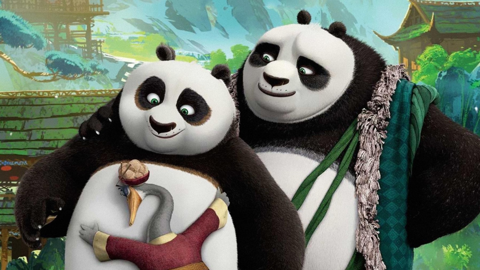 Обои Kung Fu Panda 3 Family 1600x900