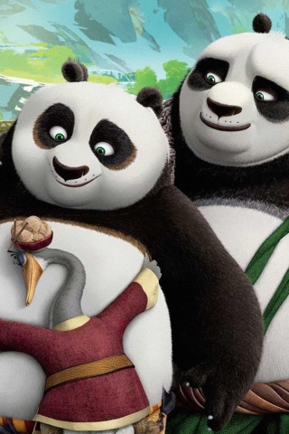 Kung Fu Panda 3 Family wallpaper 320x480