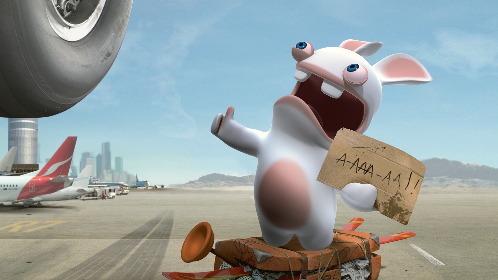 Das Rayman Raving Rabbids TV Party Wallpaper 1600x900