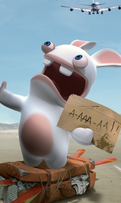 Das Rayman Raving Rabbids TV Party Wallpaper 240x400