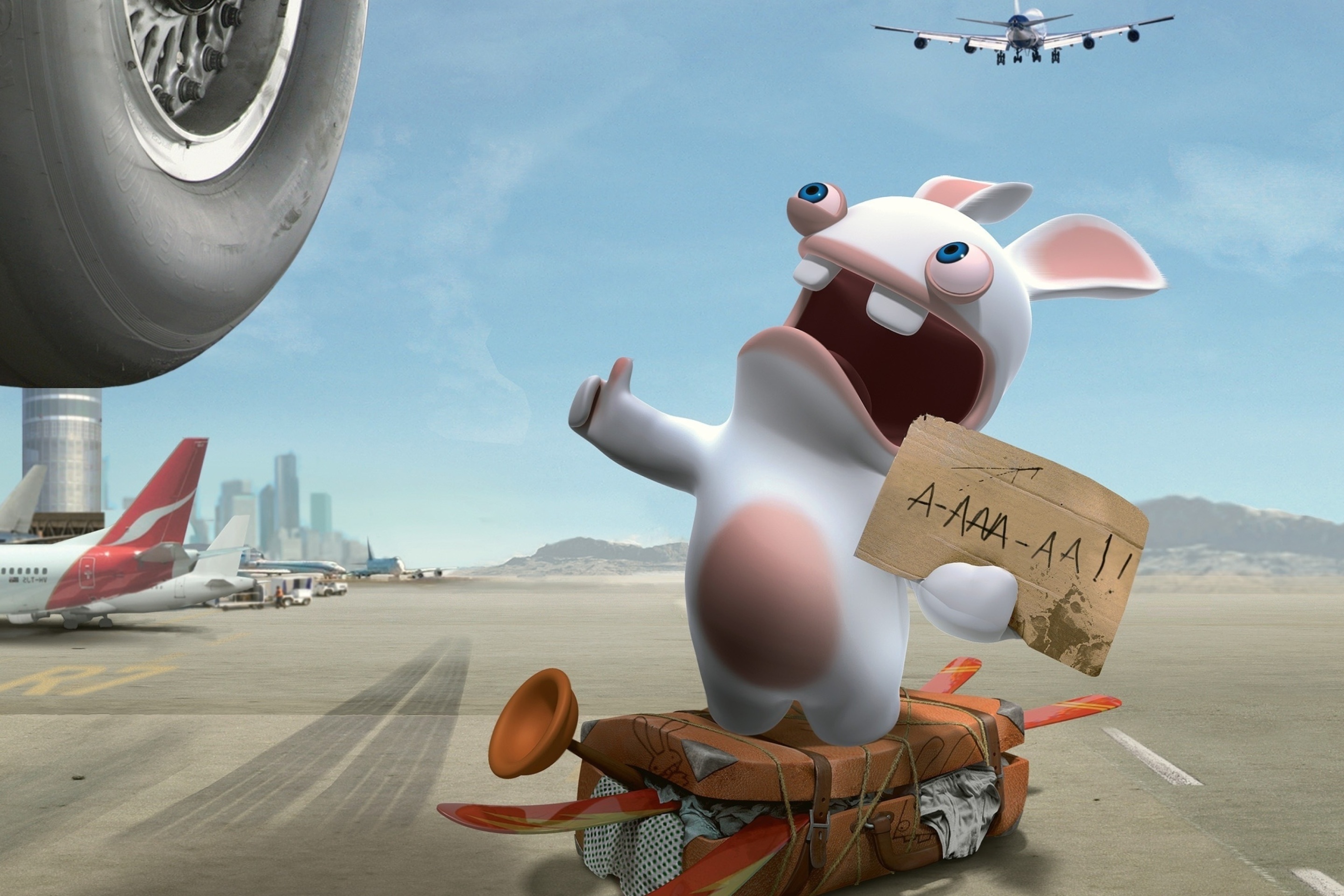 Das Rayman Raving Rabbids TV Party Wallpaper 2880x1920