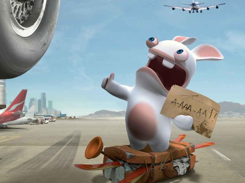 Fondo de pantalla Rayman Raving Rabbids TV Party 800x600