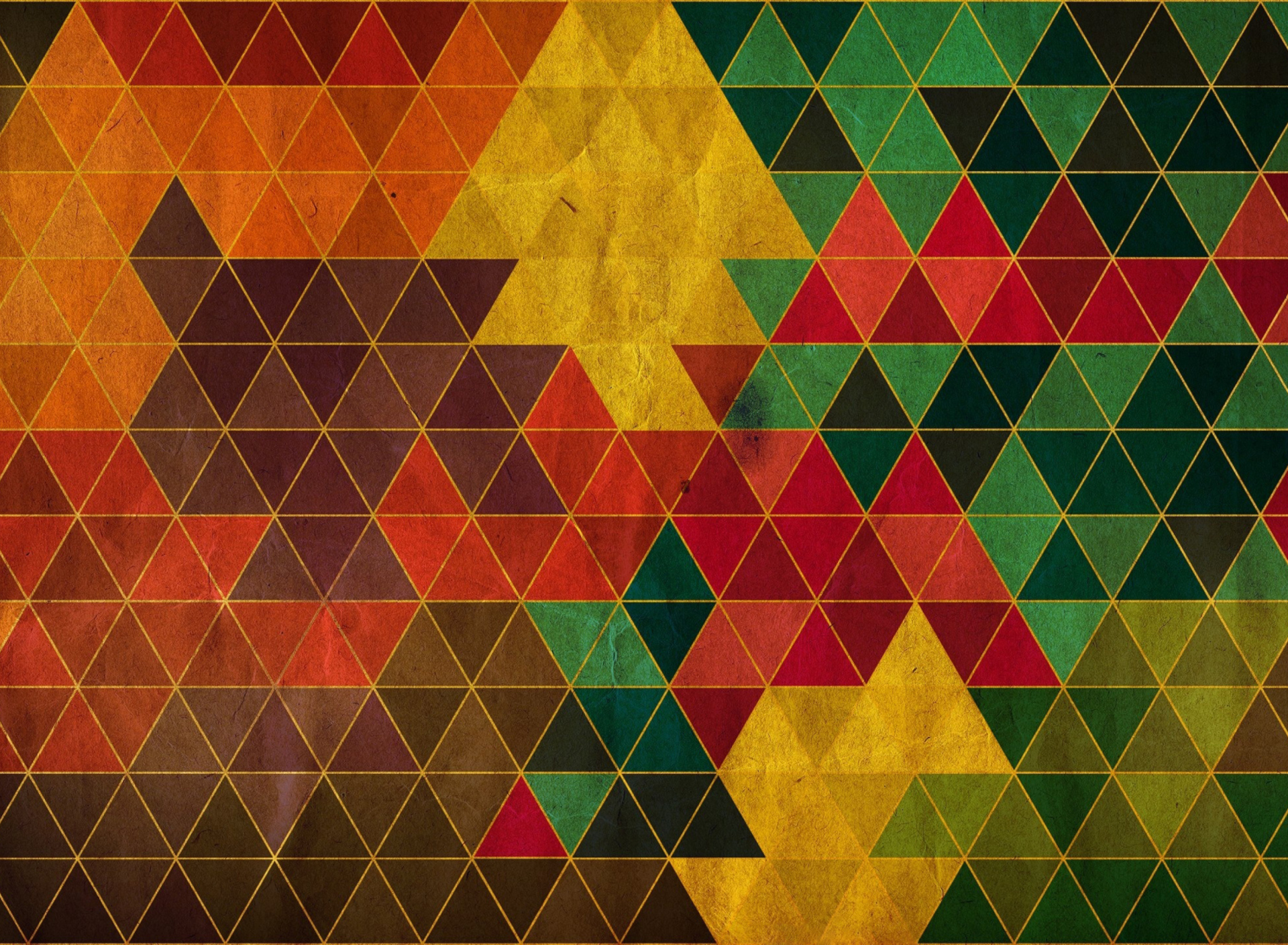 Das Colorful Triangles Wallpaper 1920x1408