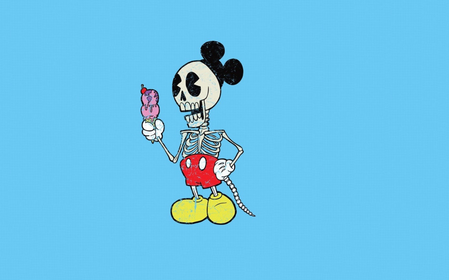 Screenshot №1 pro téma Mickey Mouse Skeleton 1440x900