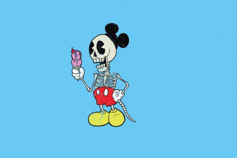 Screenshot №1 pro téma Mickey Mouse Skeleton 480x320