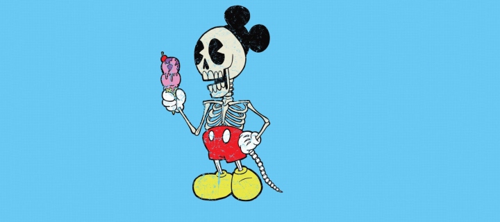 Screenshot №1 pro téma Mickey Mouse Skeleton 720x320