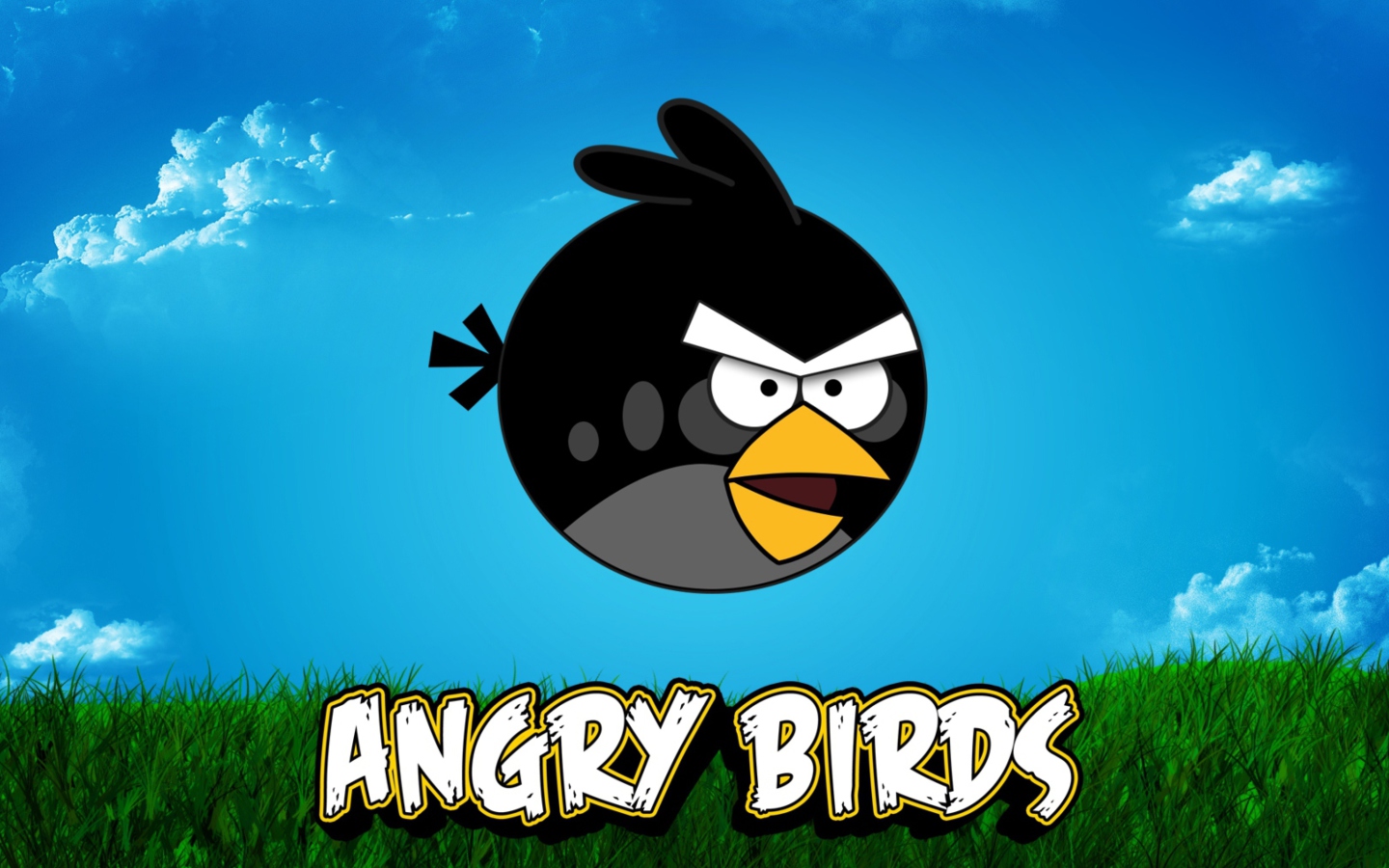 Angry Birds Black wallpaper 1440x900