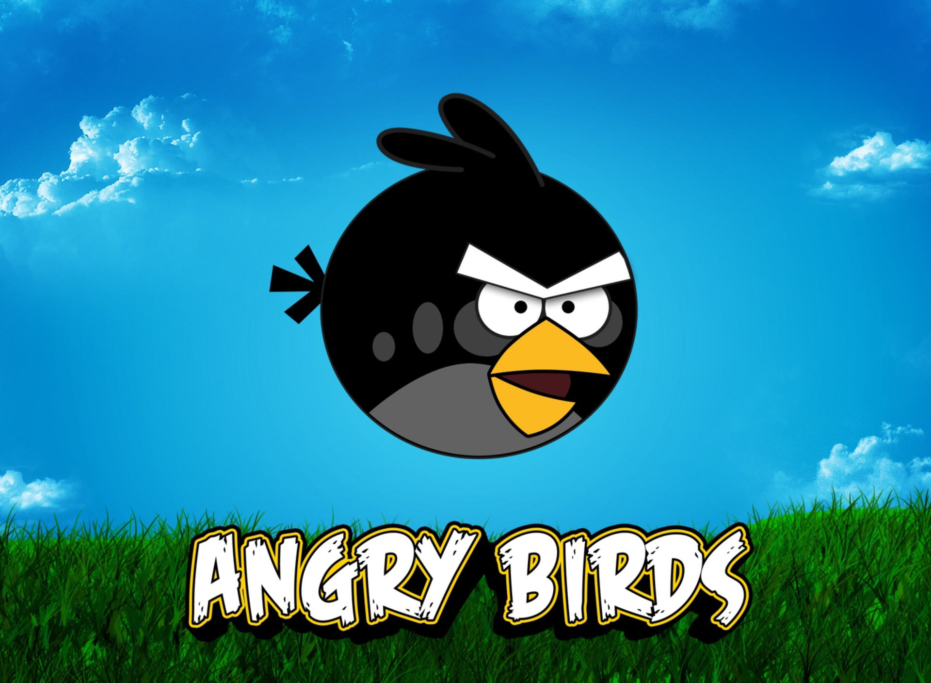 Das Angry Birds Black Wallpaper 1920x1408