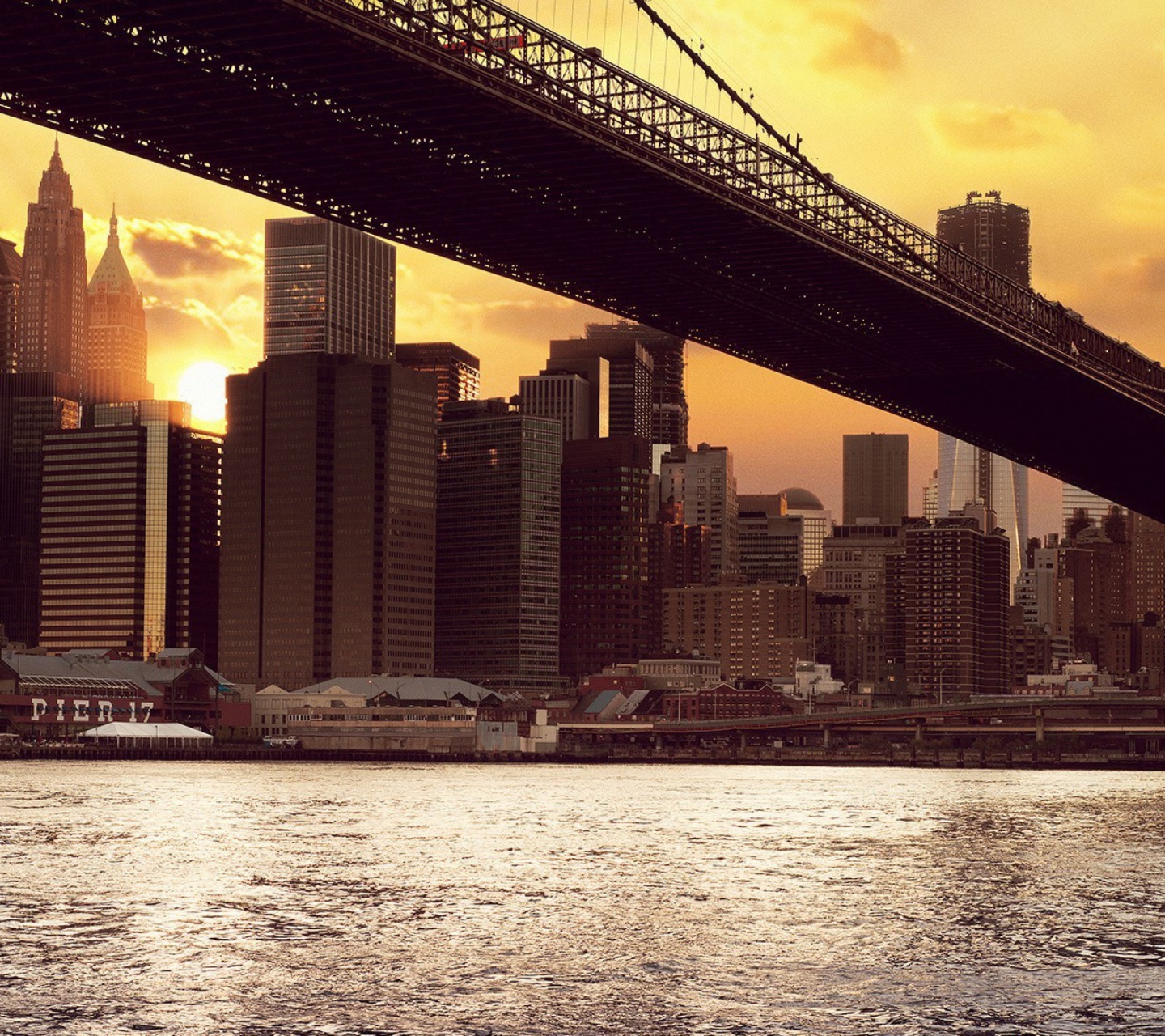 Fondo de pantalla Brooklyn Bridge 1440x1280