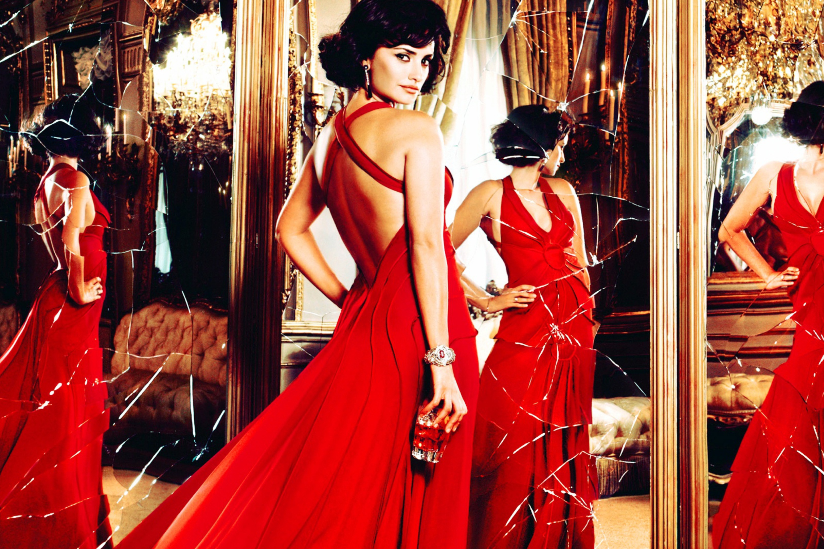 Screenshot №1 pro téma Penelope Cruz In Glamorous Red Dress 2880x1920