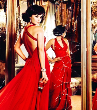Penelope Cruz In Glamorous Red Dress - Obrázkek zdarma pro Nokia Asha 308