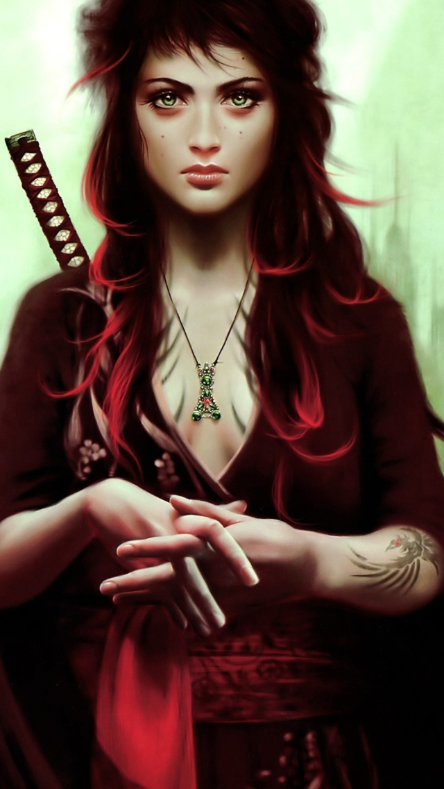 Fondo de pantalla Warrior Girl 640x1136