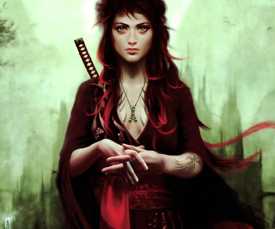 Fondo de pantalla Warrior Girl 960x800