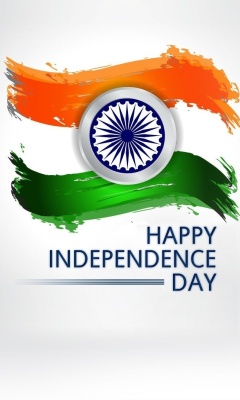 Обои Independence Day India 240x400